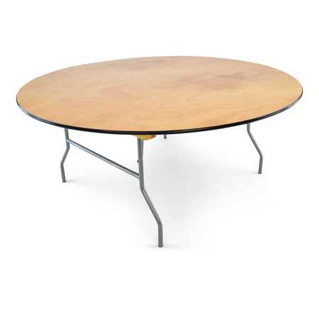 ATLAS COMMERCIAL PRODUCTS Titan Series™ 72" Round Wood Folding Table WFT5-72R